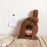 winter cartoon handbags plush shoulder bag - El Descuento Tienda
